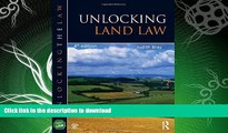 EBOOK ONLINE  Unlocking Land Law (Unlocking Series)  PDF ONLINE