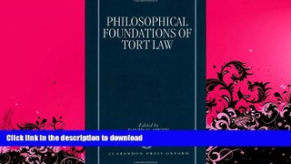 READ  Philosophical Foundations of Tort Law FULL ONLINE