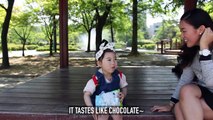 Cutest Korean Baby Yebin trying foreign foods 핵귀요미 예빈이의 외국 과자 시식