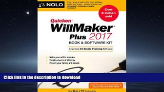 FAVORIT BOOK Quicken Willmaker Plus 2017 Edition: Book   Software Kit READ PDF FILE ONLINE