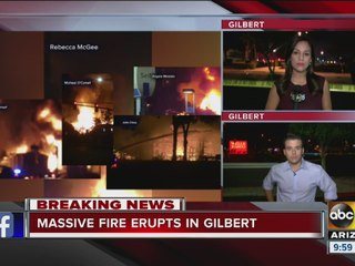 3-alarm fire takes over Gilbert apartment complex
