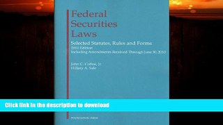 READ BOOK  Federal Securities Laws: Selected Statutes, Rules and Forms, 2010 FULL ONLINE