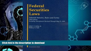 GET PDF  Federal Securities Laws: Selected Statutes, Rules and Forms, 2009  GET PDF