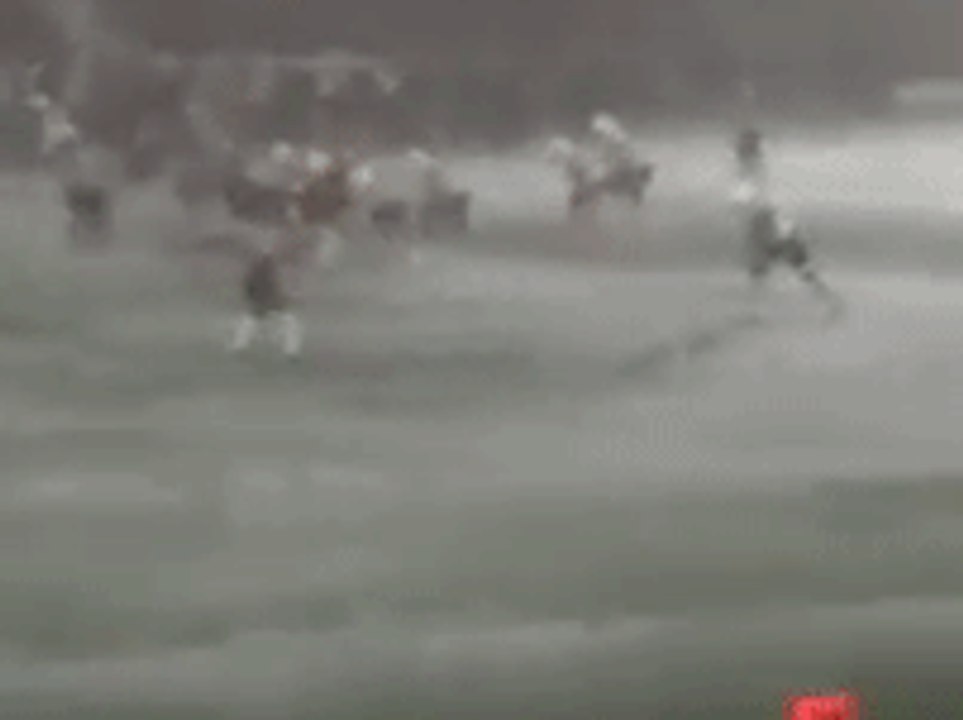 High School Varsity Teams Continue Playing Football Despite Fierce Weather Conditions