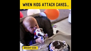 When kids attack cakes