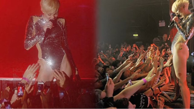 During concert Miley Cyrus lets fans touch all her parts | Going Viral
