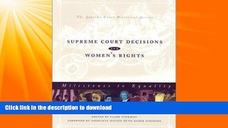FAVORITE BOOK  Supreme Court Decisions and Women s Rights  BOOK ONLINE