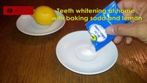 Teeth whitening at home with baking soda and lemon / Natural Master No.1