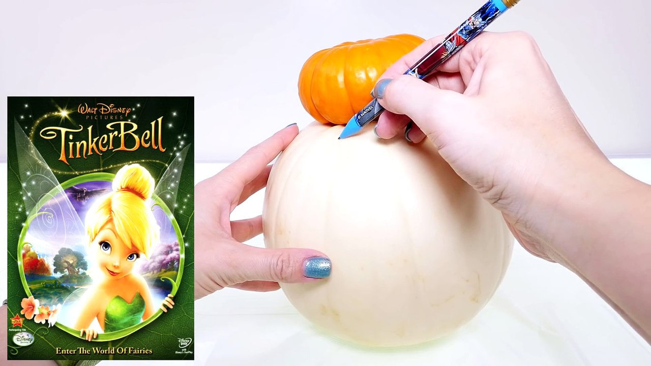 How To Make Disney TinkerBell from Pumpkins _ Fun Fall DIY Kids Crafts with DCTC