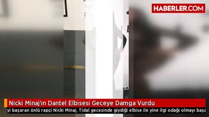 Nicki Minaj'ın Dantel Elbisesi Geceye Damga Vurdu