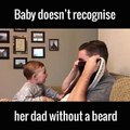 What Happened When a Little Baby Saw Her Father in Beard and Without Beard ?? Watch Video