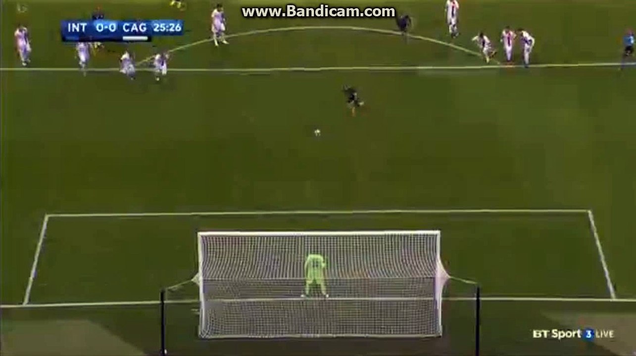 Mauro Icardi Miss Penalty Inter vs Cagliari 0-0 Serie A 16.10.2016