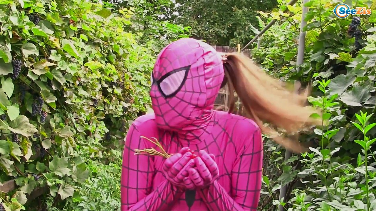 Spiderman SUPERHERO SPELL! w/ Frozen Elsa Maleficent Pink Spidergirl Joker TOYS! Superhero Fun IRL