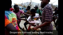 Desperate Haitians loot U.N. aid trucks