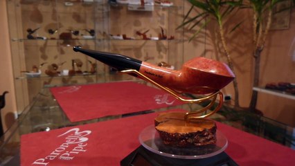 Brand new briar pipe PARONELLI squat horn handmade -  eBay number: 401201154448