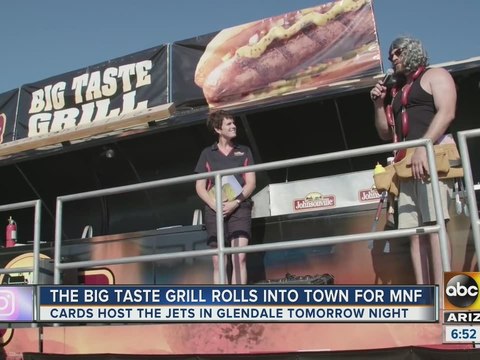 Johnsonville Big Taste Grill stops by ABC15 before the Arizona Cardinals Monday Nigh Football game