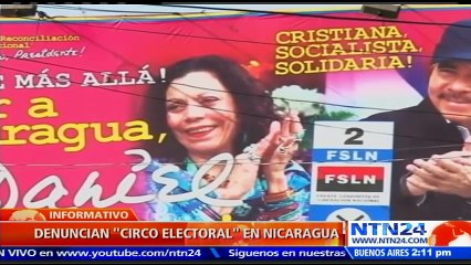 下载视频: Cientos de personas marchan en rechazo del ‘circo electoral’ de cara a los comicios presidenciales en Nicaragua