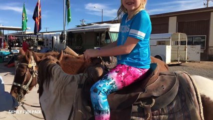 FIRST TIME RIDING A HORSE!!