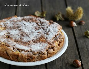 Torta di mele con farina di castagne
