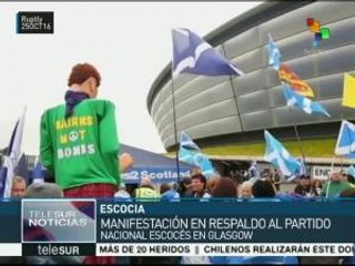 Escoceses se manifiestan en apoyo al Partido Nacional
