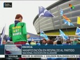 Escoceses se manifiestan en apoyo al Partido Nacional
