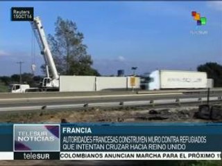 Francia inicia construcción de muro contra refugiados en Calais