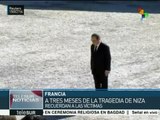 Francia: homenaje a 86 civiles muertos en Niza por atentado terrorista