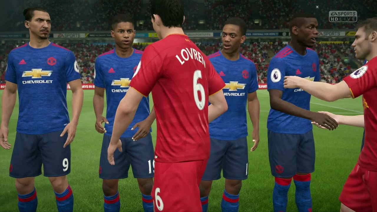 Liverpool FC vs Manchester United Premier League Fifa 17 Gameplay HD Full Match