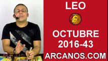LEO OCTUBRE 2016-16 al 22 de octubre-Horoscopo del Amor Solteros Parejas-Tarot-ARCANOS.COM
