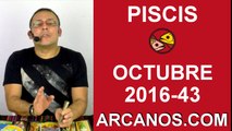 PISCIS OCTUBRE 2016-16 al 22 de octubre-Horoscopo del Amor Solteros Parejas-Tarot-ARCANOS.COM