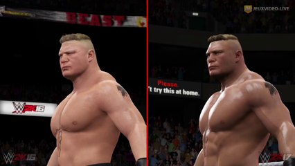 Brock Lesnar : Comparaison WWE 2K17 vs WWE 2K16