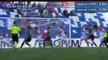 2-1 Pietro Iemmello Goal HD - Sassuolo 2-1 Crotone - 16.10.2016