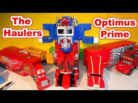 Pixar Cars The Haulers with Optimus Prime Transformer Hauler