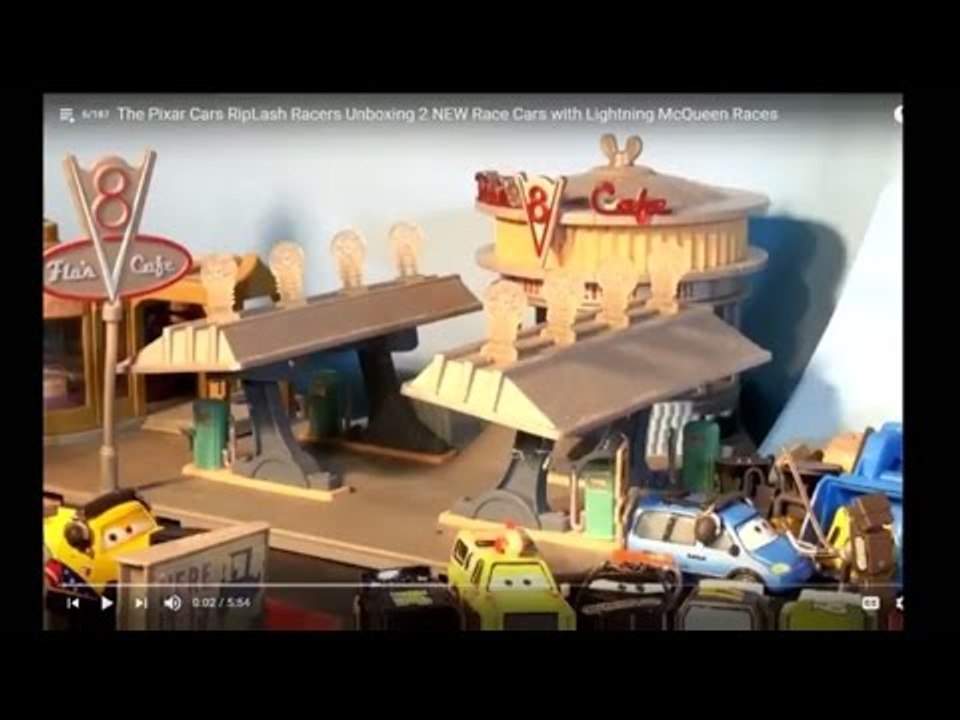 New Kids Pixar Cars Live Stream with Lightning McQueen Cars and Mater with Cars 2 Race Cars