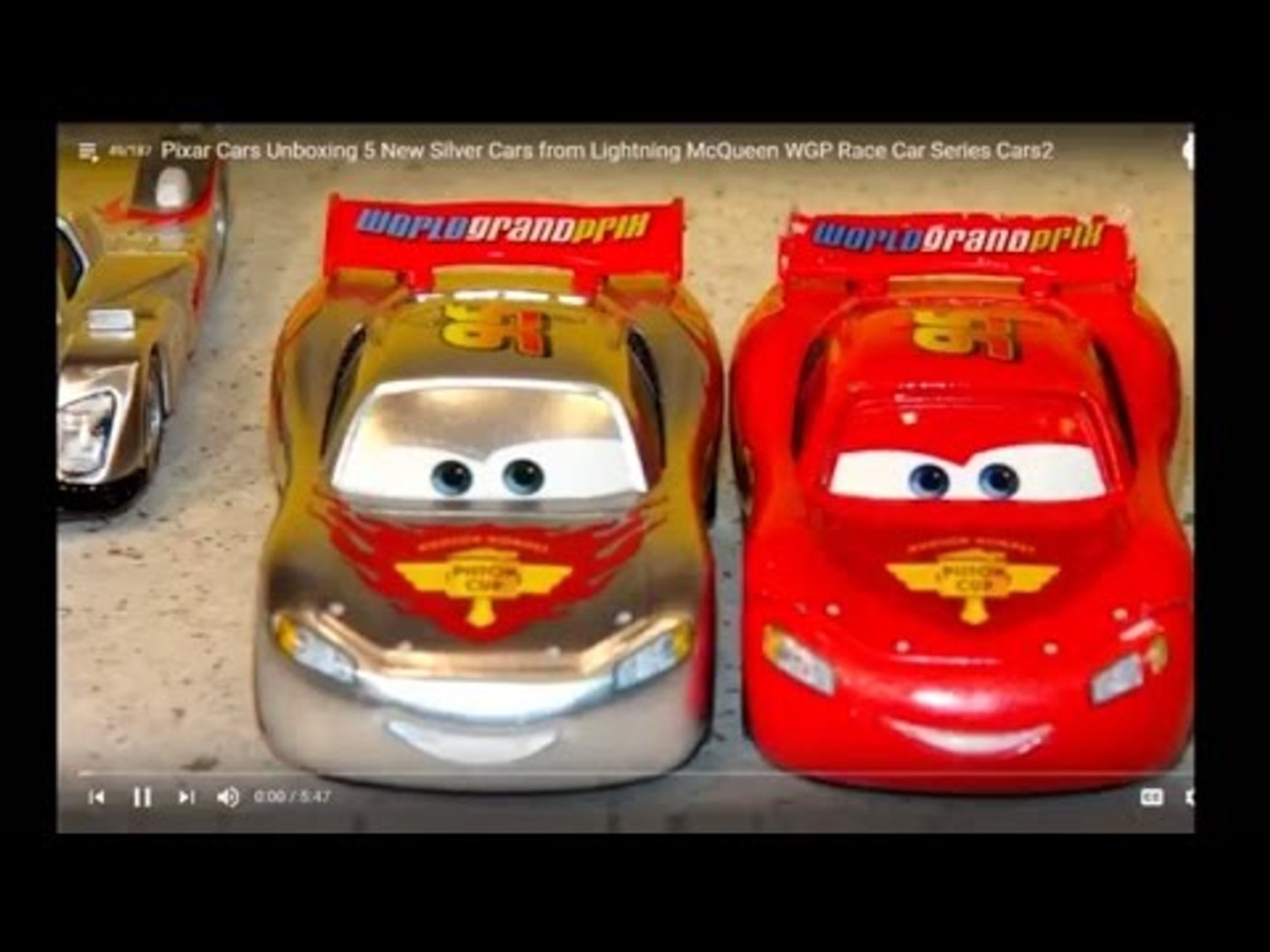 ⁣Pixar Cars Mini Series Toys with Lightning McQueen Cars and Mater with Cars 2 Race Cars