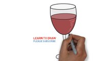 Easy Step For Kids How To Draw a Wine Glass