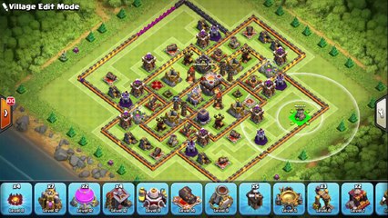 TOWN HALL 11 TROPHY BASE 2016 WITH BOMB TOWER #5