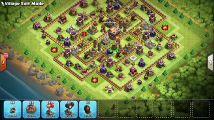 TOWN HALL 11 TROPHY BASE 2016 WITH BOMB TOWER #7