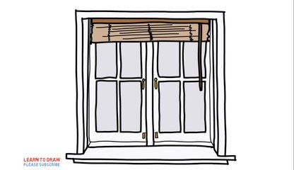 Easy Step For Kids How To Draw a Windows With Blinds