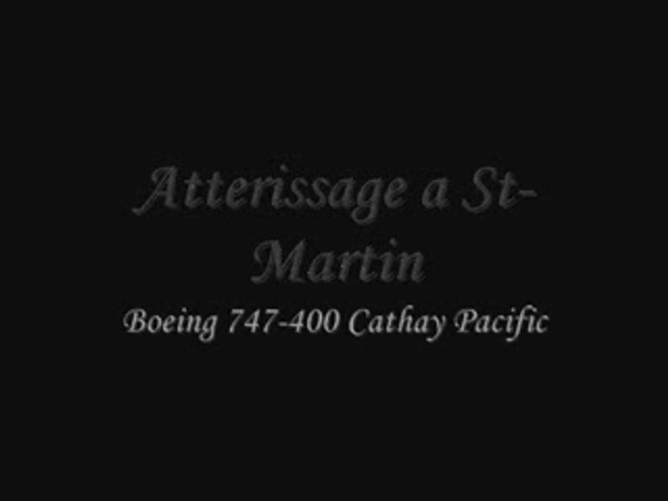 Landing at St martin