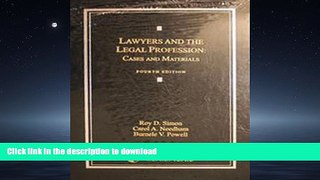 READ THE NEW BOOK Lawyers and the Legal Profession: Cases and Materials READ EBOOK