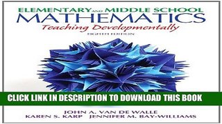[PDF] Elementary and Middle School Mathematics: Teaching Developmentally (8th Edition) (Teaching