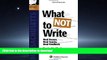 FAVORIT BOOK What NOT To Write: Real Essays, Real Scores, Real Feedback. Massachusetts Bar Exam