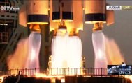 Création de la station spatiale chinoise : décollage de la fusée et des astronautes