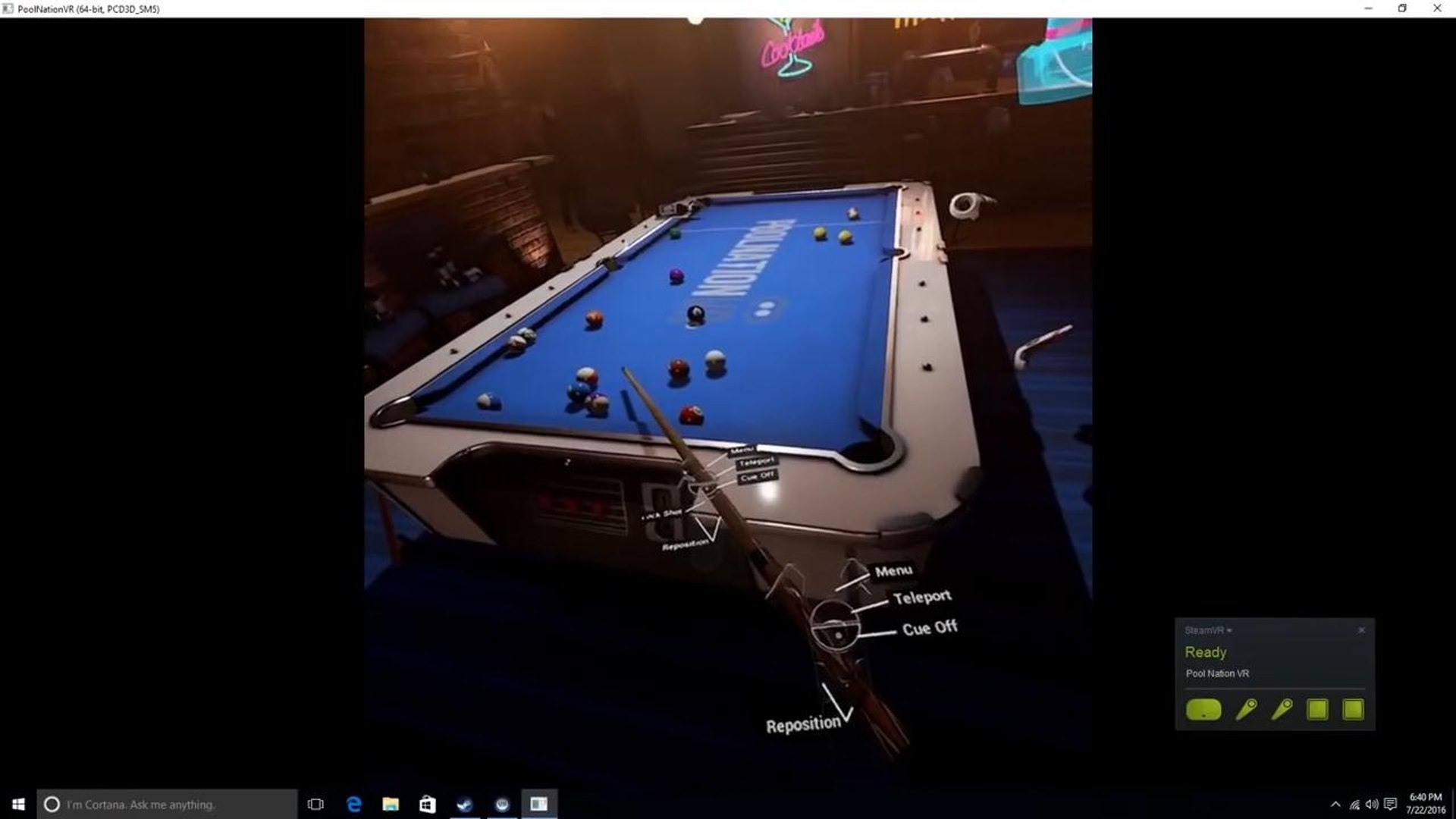 Snooker champion Ronnie O'Sullivan is testing a pool game in virtual reality 2016