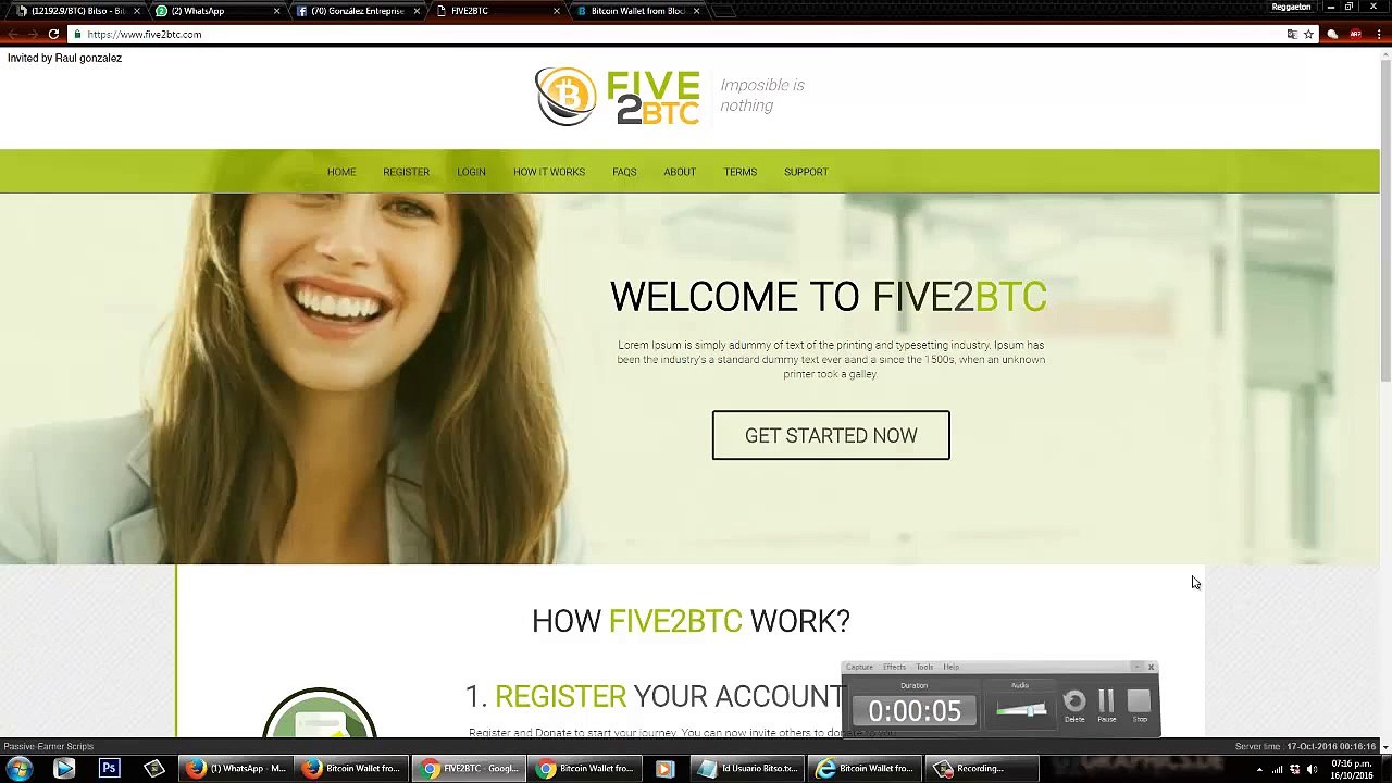 TUTORIAL | Como hacer registro en Five2BTC