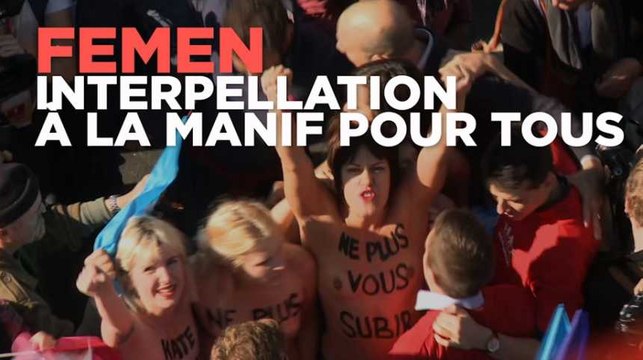 Des militantes Femen interpellées en marge de la Manif pour tous