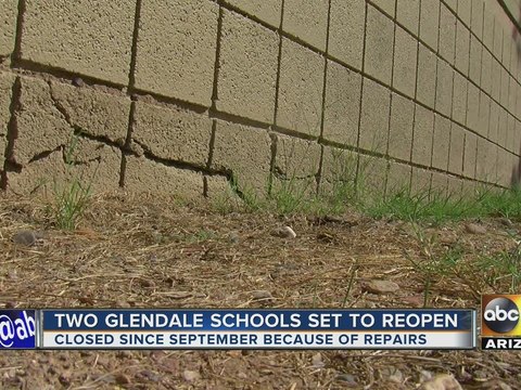 Two Glendale schools closed for repairs set to reopen Monday