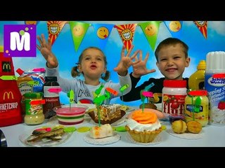 Катя и макс новые серии ЧЕЛЛЕНДЖ 2 продукта САЛО в шоколаде и Торт с горчицей Щенячий Патруль и Свинка Пеппа Фиксики