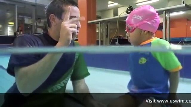 uSwim, level 2, skill 1 - Breath Control how to teach your child to swim, swimming lessons